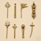 Brass Ashta Digpal Shastra Set (Pack of 8) | Vastu Protection Idols for Home & Temple