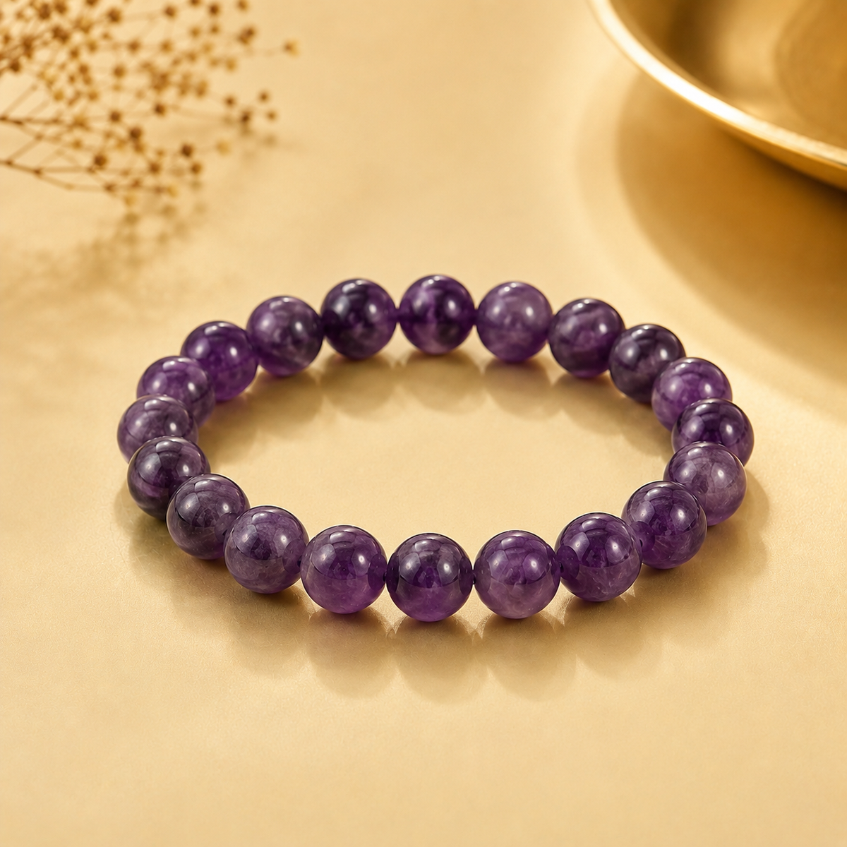 Natural Amethyst Bracelet | 8 mm | spiritual protection | restful sleep