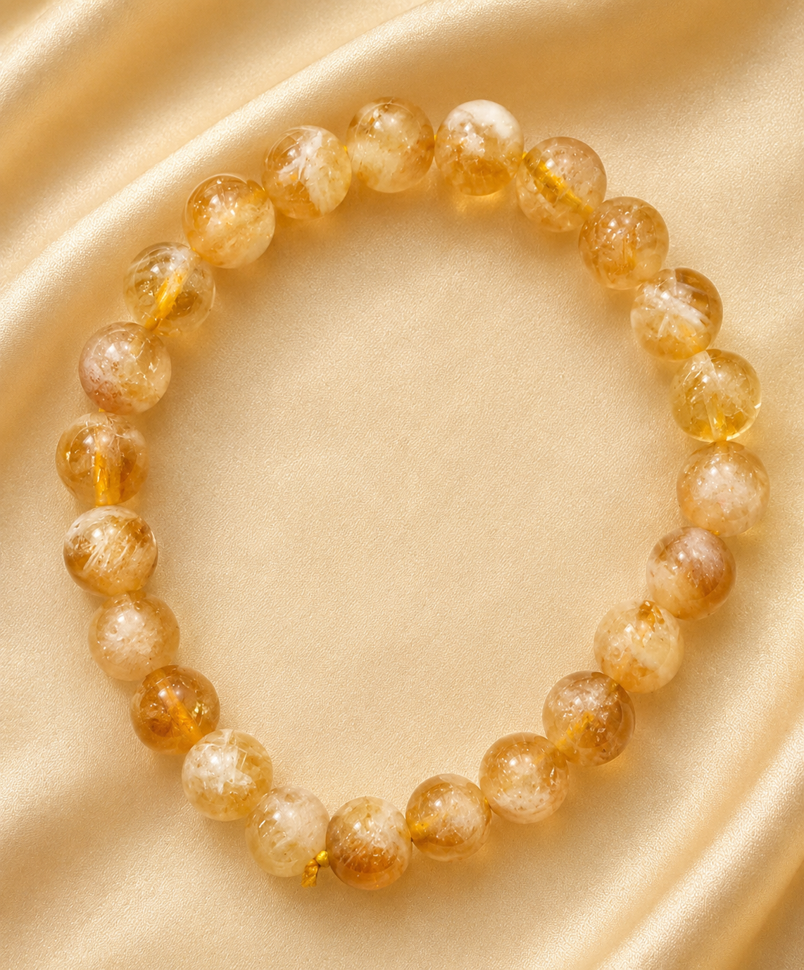 Natural Citrine Bracelet | 8 mm | self-confidence | dispel negative energy