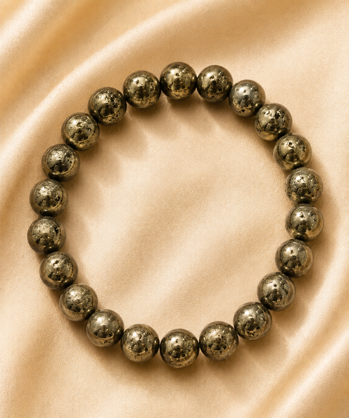 Natural Pyrite Bracelet | 8 mm | wealth | personal confidence