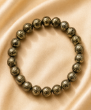 Natural Pyrite Bracelet | 8 mm | wealth | personal confidence