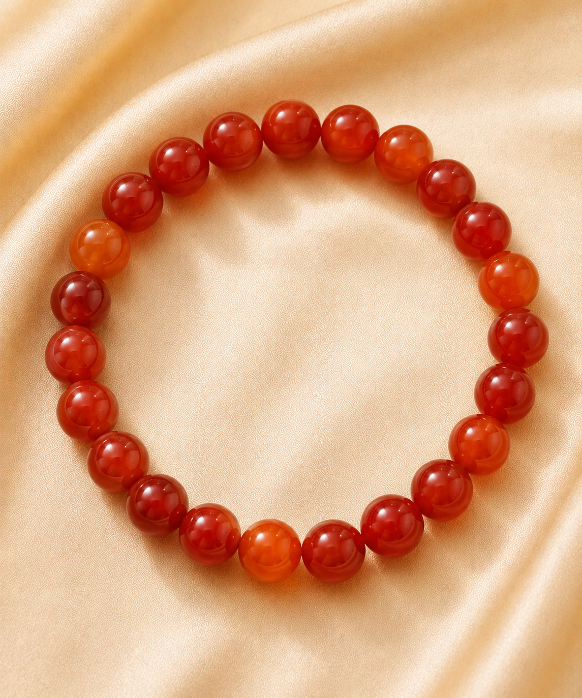 Natural Red Carnelian Bracelet | 8 mm | dissolve self-doubt | physical vitality
