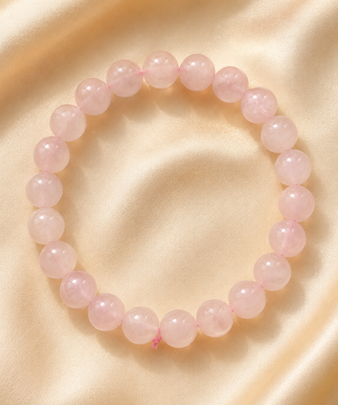 Natural Rose Quatz Barelet | 8 mm | deep self-love | invite inner peace