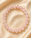 Natural Rose Quatz Barelet | 8 mm | deep self-love | invite inner peace