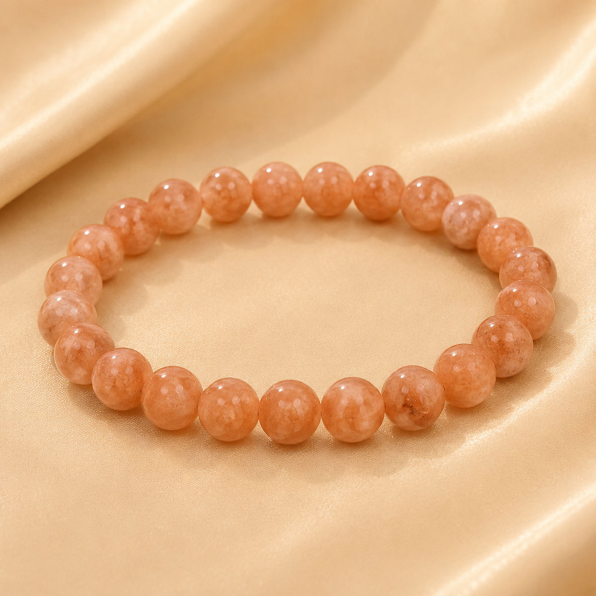 Natural Sun Stone Bracelet | 8 mm | boost confidence | relieve stress