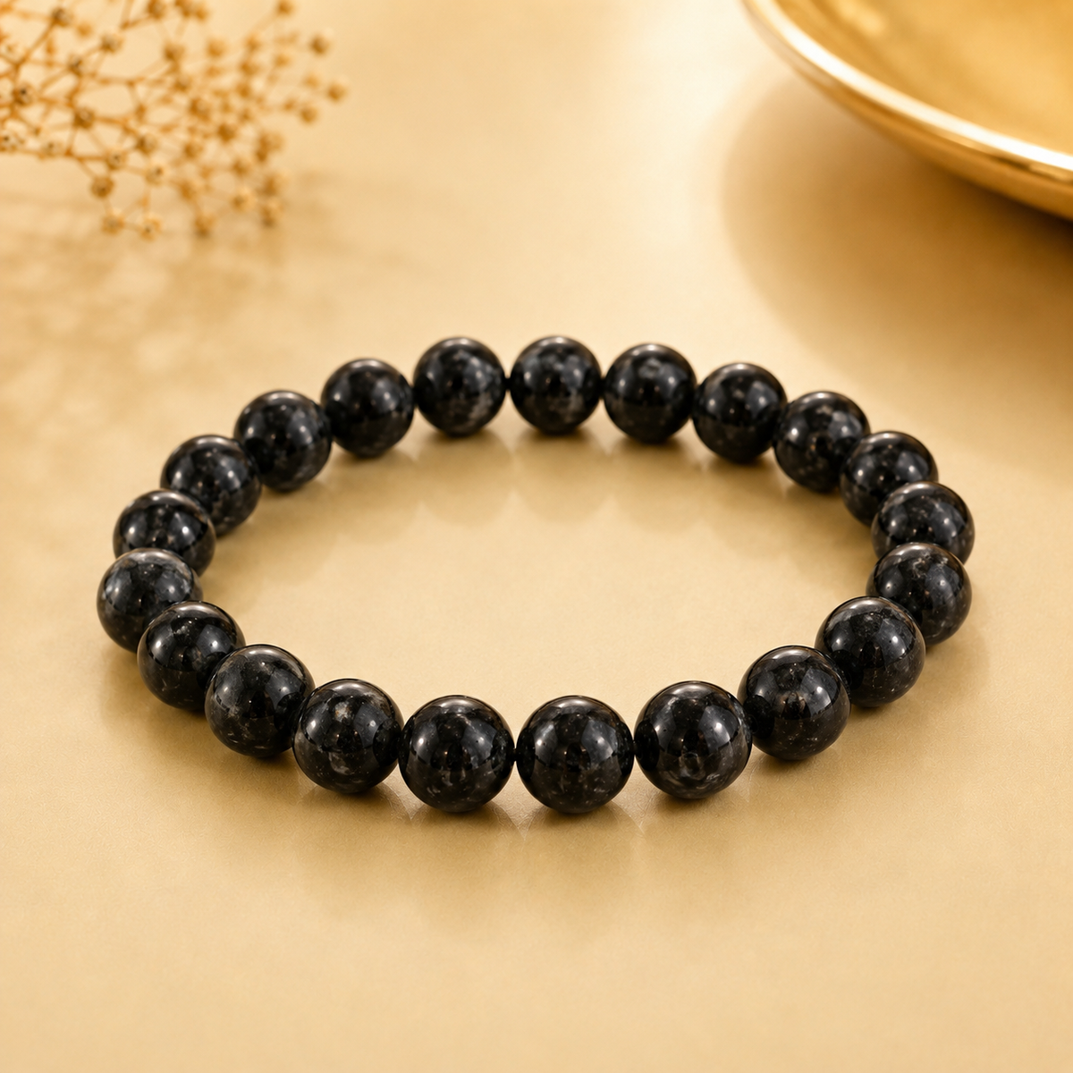 Natural Black Tourmaline Bracelet | 8 mm | neutralize negative frequencies and keep you grounded