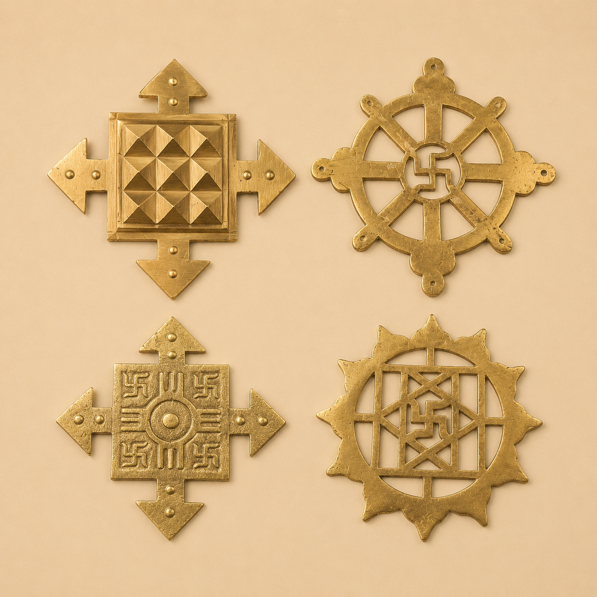 Brass Direction Helix Set For vastu remedy