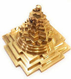 Brass Shree Yantra for Home/Office 100% Pure Brass Meru Shree/Shri Yantram for Pooja