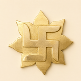 Brass Swastik in Lotus Crafted