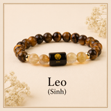 Leo (Sinh) Zodiac Tiger Eye & Citrine Bracelet