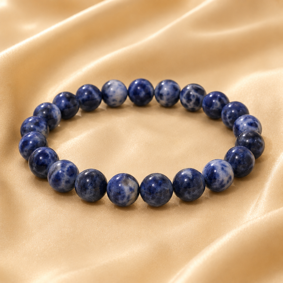 Natural Sodalite Bracelet | 8 mm | promoting mental clarity | emotional balance